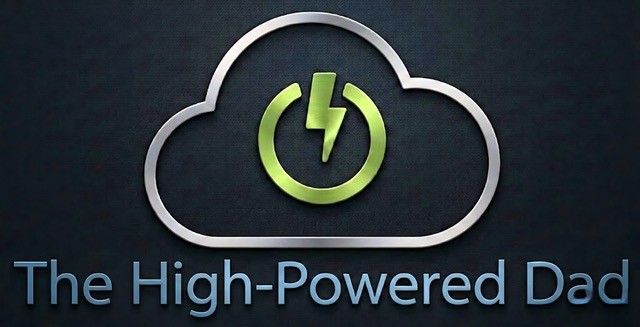 The HIgh-Powered Dad, with a cloud and lightening bolt icon