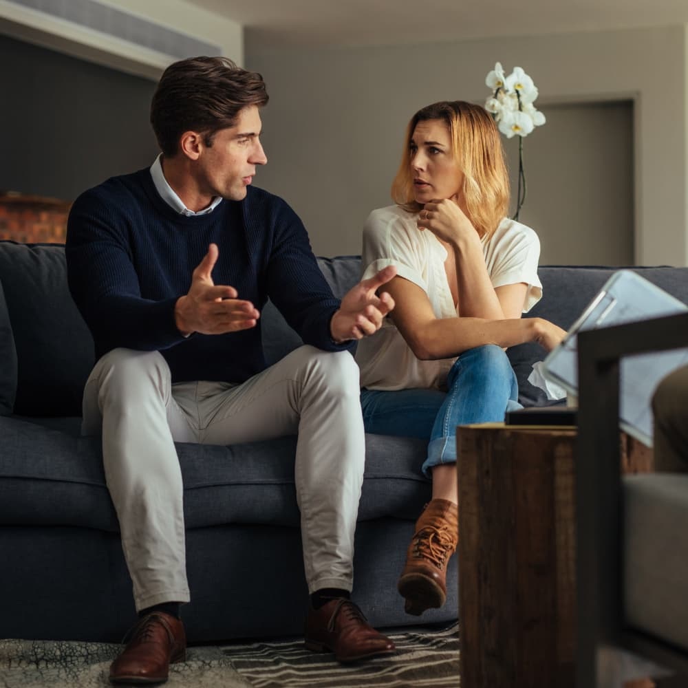 Therapy session with a couple