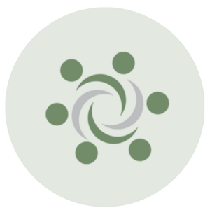 Logo with green background